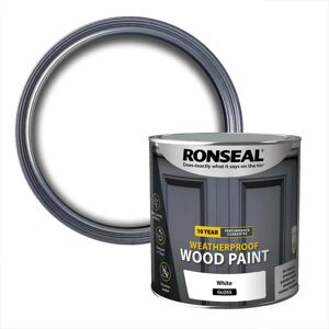 Ronseal White Gloss 2.5L Weatherproof Wood Paint - Paint Ronseal White Gloss 2.5L Weatherproof Wood Paint - Paint