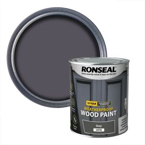 Ronseal Grey Satin Weatherproof Wood Paint - Wood Paint Ronseal Grey Satin Weatherproof Wood Paint - Wood Paint