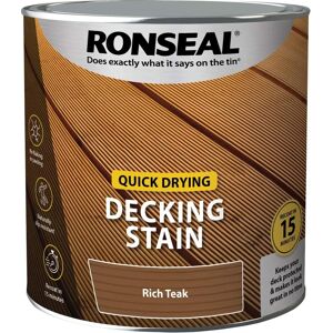 Ronseal 39080 Quick Drying Decking Stain Rich Teak - Decking Stain Ronseal 39080 Quick Drying Decking Stain Rich Teak - Decking Stain