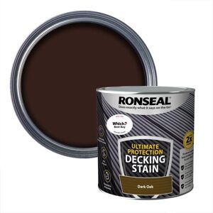 Ronseal Dark Oak Decking Stain - 2.5L - Protection & Durability Ronseal Dark Oak Decking Stain - 2.5L - Protection & Durability