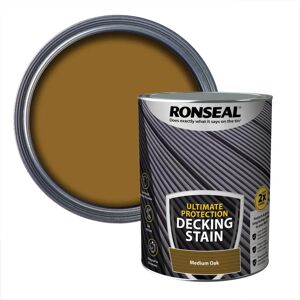 Ronseal Medium Oak Decking Stain - Protection, 5L Ronseal Medium Oak Decking Stain - Protection, 5L