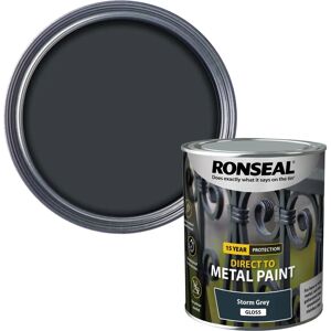 Ronseal Storm Grey Metal Paint - 39207 - Paint for wood & metal Ronseal Storm Grey Metal Paint - 39207 - Paint for wood & metal