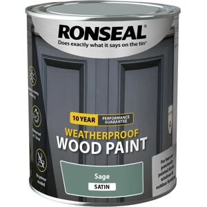 Ronseal 39398 10 Year Weatherproof Wood Paint Sage Satin - Wood Paint Ronseal 39398 10 Year Weatherproof Wood Paint Sage Satin - Wood Paint