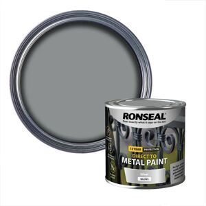 Ronseal 39403 Silver Gloss Metal Paint - 250ml Ronseal 39403 Silver Gloss Metal Paint - 250ml