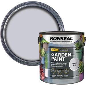 Ronseal Pewter Grey Garden Paint 2.5L - Garden Paint Ronseal Pewter Grey Garden Paint 2.5L - Garden Paint