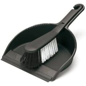 Addis - Dustpan and Stiff Brush Set - Black - 22.5 x 31.5 x 11 cm - Dustpan and Stiff Brush Set Addis - Dustpan and Stiff Brush Set - Black - 22.5 x 31.5 x 11 cm - Dustpan and Stiff Brush Set