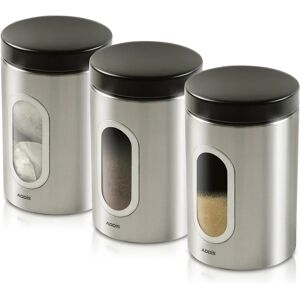Addis Stainless Steel Kitchen Canisters Set of 3 - Kitchen Canisters Addis Stainless Steel Kitchen Canisters Set of 3 - Kitchen Canisters