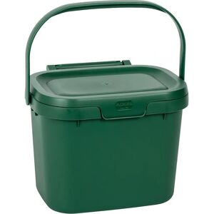 Addis Compact Dark Green Kitchen Waste Bin - Food Waste Caddy Addis Compact Dark Green Kitchen Waste Bin - Food Waste Caddy