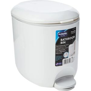 Addis 518503 White Grey Bathroom Pedal Bin - Bathroom Pedal Bin Addis 518503 White Grey Bathroom Pedal Bin - Bathroom Pedal Bin