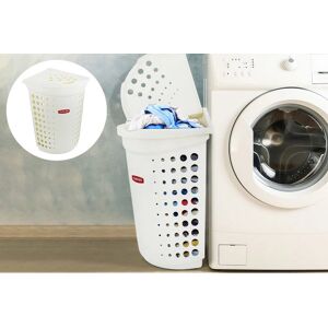 Addis White 40L Corner Laundry Basket - Space Saver Addis White 40L Corner Laundry Basket - Space Saver