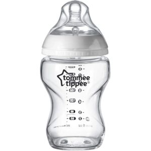 Tommee Tippee Closer to Nature Glass Baby Bottle 250 ml - Clear Tommee Tippee Closer to Nature Glass Baby Bottle 250 ml - Clear