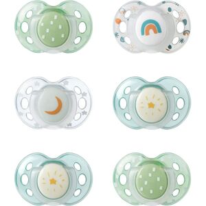 Tommee Tippee Night Time Soothers - 18-36m - Pack of 6 Symmetrical Orthod Tommee Tippee Night Time Soothers - 18-36m - Pack of 6 Symmetrical Orthod