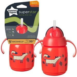 Tommee Tippee Superstar Trainer Straw Cup - Sippy Cup, Red, 300ml, 6m+ Tommee Tippee Superstar Trainer Straw Cup - Sippy Cup, Red, 300ml, 6m+