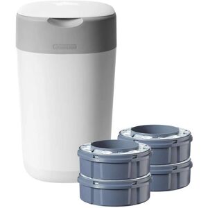 Tommee Tippee White Twist & Click Nappy Bin - Diaper Disposal System Tommee Tippee White Twist & Click Nappy Bin - Diaper Disposal System