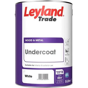 Leyland Trade - White Undercoat - Wood and Metal - Interior Exterior - 5 Litre - Undercoat Leyland Trade - White Undercoat - Wood and Metal - Interior Exterior - 5 Litre - Undercoat