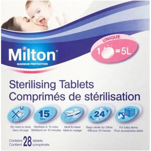 Milton Standard Sterilising Tablets - 28 Pack - Baby & Travel Milton Standard Sterilising Tablets - 28 Pack - Baby & Travel