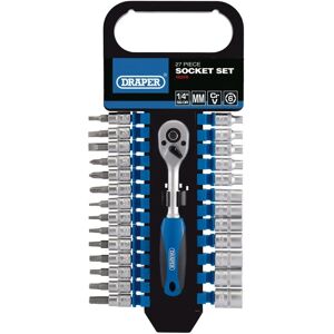 Set di bussole Draper 16370, 1/4" - 27 pezzi Set di bussole Draper 16370, 1/4" - 27 pezzi