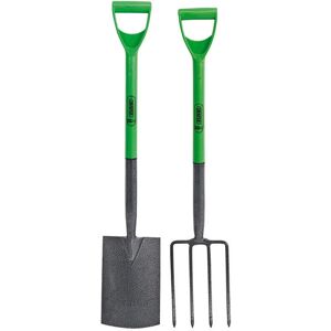 Draper Tools Garden Fork and Spade Set - Carbon Steel - 16566 Draper Tools Garden Fork and Spade Set - Carbon Steel - 16566