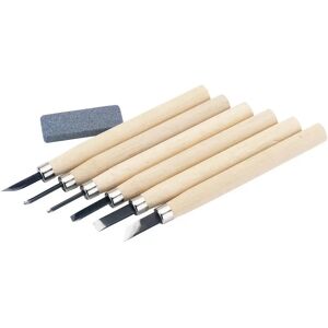 Draper 31777 7 Piece Wood Carving Set - Sharpening Stone Draper 31777 7 Piece Wood Carving Set - Sharpening Stone