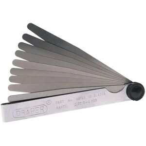 Draper 36174 10 Blade Imperial Feeler Gauge Set - 0.0015-0.025in, 100mm Draper 36174 10 Blade Imperial Feeler Gauge Set - 0.0015-0.025in, 100mm