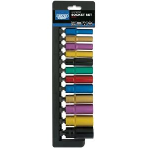 Draper Tools 50197 Coloured Deep Socket Set - Socket Set Draper Tools 50197 Coloured Deep Socket Set - Socket Set