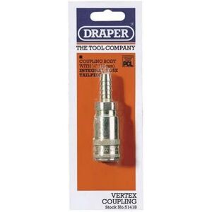 Draper 51418 Air Line Coupling - 3/8 inch, Double Action, Display Pack Draper 51418 Air Line Coupling - 3/8 inch, Double Action, Display Pack