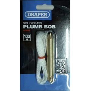 Draper 60698 Brass Plumb Bob - Brass - 100g - 5m Line - Plumb Bob Draper 60698 Brass Plumb Bob - Brass - 100g - 5m Line - Plumb Bob