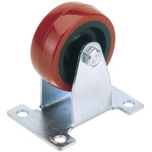Draper 65517 - Polyurethane Wheel 75mm - Fixed Plate - S.W.L. 100kg Draper 65517 - Polyurethane Wheel 75mm - Fixed Plate - S.W.L. 100kg