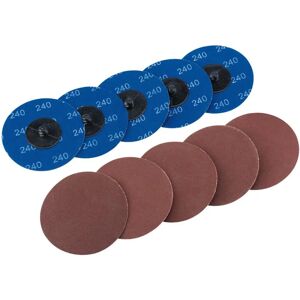 Draper Tools 75619 Aluminium Oxide Sanding Discs - 75mm, 240 Grit, Pack of 10 - Sander Accessory Draper Tools 75619 Aluminium Oxide Sanding Discs - 75mm, 240 Grit, Pack of 10 - Sander Accessory