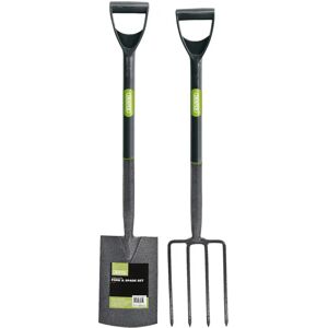 Draper 83971 Carbon Steel Garden Tool Set - Garden Fork and Spade Draper 83971 Carbon Steel Garden Tool Set - Garden Fork and Spade