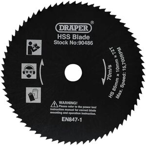 Draper 90486 HSS Zaagblad - 85mm - Duurzaam snijgereedschap Draper 90486 HSS Zaagblad - 85mm - Duurzaam snijgereedschap