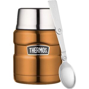 Thermos Style Miedziany Pojemnik na Jedzenie - Składana łyżka i kubek - 470ml Thermos Style Miedziany Pojemnik na Jedzenie - Składana łyżka i kubek - 470ml