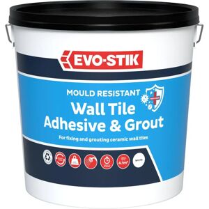 Evo-Stik 30812624 Mould Resistant Wall Tile Adhesive & Grout - 5L Evo-Stik 30812624 Mould Resistant Wall Tile Adhesive & Grout - 5L