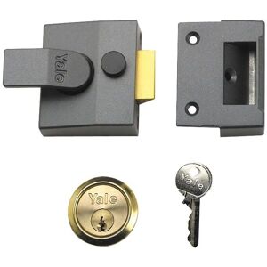 Yale P85 Deadlocking Nightlatch - Grey - 40mm Backset - Deadlocking Nightlatch Yale P85 Deadlocking Nightlatch - Grey - 40mm Backset - Deadlocking Nightlatch