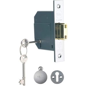 Yale Locks PM562CH25 Serrure mortaise en chrome poli à 5 leviers - Serrure de sécurité - Publicité Yale Locks PM562CH25 Serrure mortaise en chrome poli à 5 leviers - Serrure de sécurité - Publicité