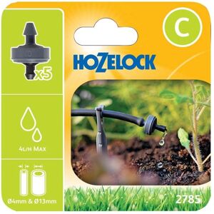 Hozelock 2785P0000 Pressure Dripper - End Line - 4/13mm - Pack of 5 Hozelock 2785P0000 Pressure Dripper - End Line - 4/13mm - Pack of 5