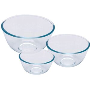 Pyrex Classic Bowl Set - 3 Varying Sizes, Clear Pyrex Classic Bowl Set - 3 Varying Sizes, Clear