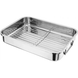 Judge 36 x 26 x 6cm Roasting Pan with Rack - Stainless Steel Judge 36 x 26 x 6cm Roasting Pan with Rack - Stainless Steel