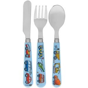 Lesser & Pavey Kids Childrens Vehicle Transport Cutlery Set - Bright Vehicles Lesser & Pavey Kids Childrens Vehicle Transport Cutlery Set - Bright Vehicles