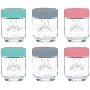 Kilner Kids Jars Set - 6x 190ml Glass Baby Food Storage Containers Kilner Kids Jars Set - 6x 190ml Glass Baby Food Storage Containers