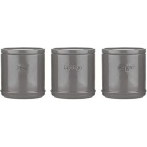 Contenants à Thé, Café et Sucre Accents Charbon - Set de 3 - Publicité Contenants à Thé, Café et Sucre Accents Charbon - Set de 3 - Publicité