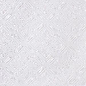 Anaglypta Supaglypta White Paintable Floral Wallpaper - Wallpaper Anaglypta Supaglypta White Paintable Floral Wallpaper - Wallpaper