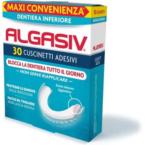 Combe Italia Algasiv Cuscinetti Adesivi per Dentiera - 30 pezzi Combe Italia Algasiv Cuscinetti Adesivi per Dentiera - 30 pezzi