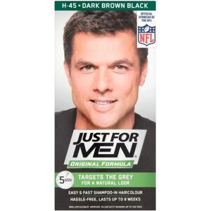 Just For Men Dark Brown Black Hair Dye - Natural Grey Coverage Just For Men Dark Brown Black Hair Dye - Natural Grey Coverage