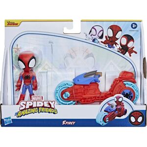 Hasbro Marvel Spidey and His Amazing Friends Action Figure with Motorcycle - Action Figure Hasbro Marvel Spidey and His Amazing Friends Action Figure with Motorcycle - Action Figure