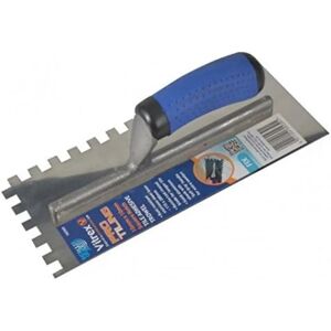 Vitrex Stainless Steel Notched Adhesive Trowel - 10mm Square Notch - 11x4.5in Vitrex Stainless Steel Notched Adhesive Trowel - 10mm Square Notch - 11x4.5in