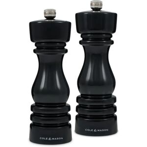 Cole & Mason London 18cm Black Gloss Gift Set - Salt & Pepper Mill Set Cole & Mason London 18cm Black Gloss Gift Set - Salt & Pepper Mill Set