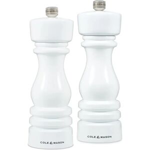 Cole & Mason London White Gloss Salt & Pepper Mill Set - Art Deco Style Cole & Mason London White Gloss Salt & Pepper Mill Set - Art Deco Style