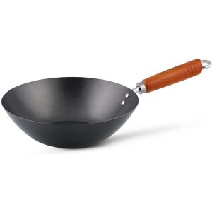 Ken Hom Classic Non-Stick Carbon Steel Wok - 27cm, Flat Bottom, Easy to Use Ken Hom Classic Non-Stick Carbon Steel Wok - 27cm, Flat Bottom, Easy to Use