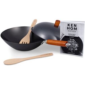 Ken Hom KH331051 Non-Stick Wok Set - Frying Pan for Stir-Fry, 31cm, Black Ken Hom KH331051 Non-Stick Wok Set - Frying Pan for Stir-Fry, 31cm, Black